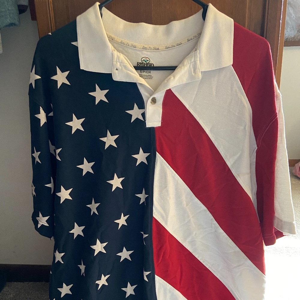American Flag Polo Shirt